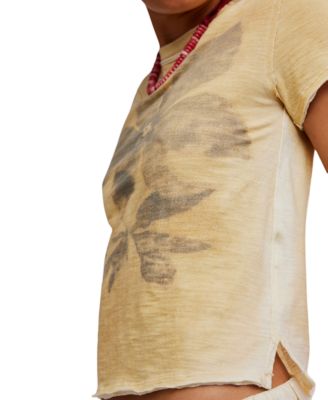 Women's Wall Flower Crew Neck T-Shirt