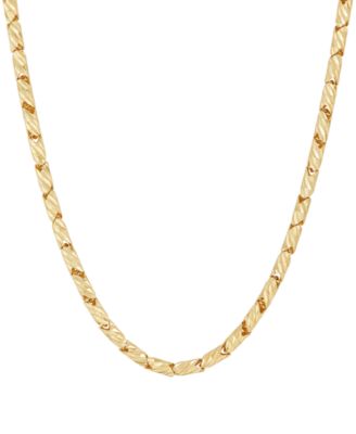 Solid Oval Link Chain Necklace in 10k Yellow Gold