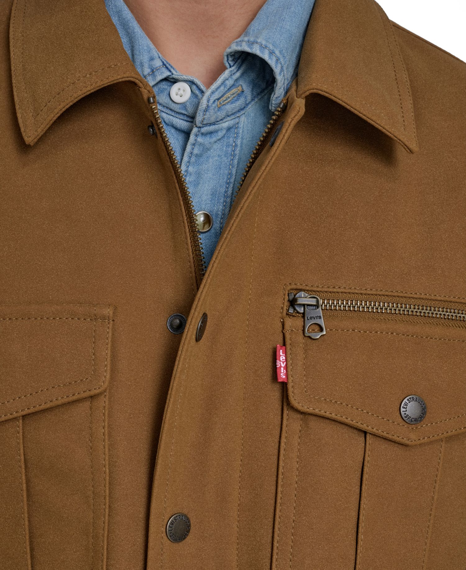 Men's Front Zipper Shirt Jacket