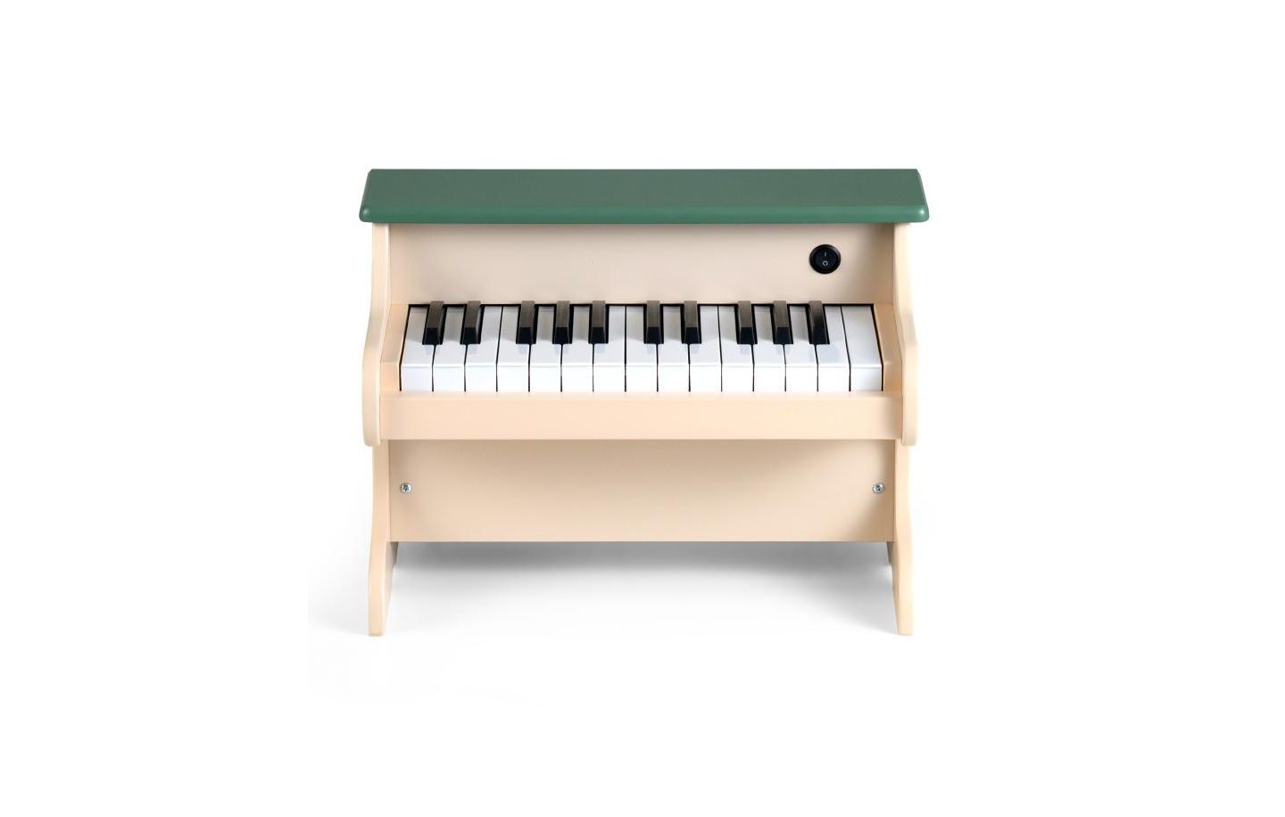 Детская игрушка Slickblue Wooden 25-Key Digital Piano with Music Stand, Ages 3+, цвет: Зелёный / Бежевый — фото 5
