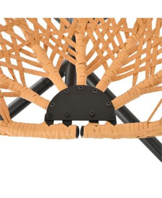 Outdoor Garden Rattan Egg Swing Chair Hanging Chair Wood