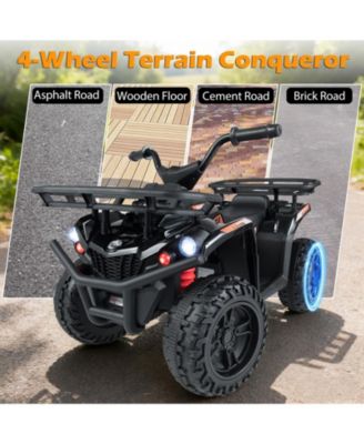 24V Electric Ride On Quad with LED Headlights-Black