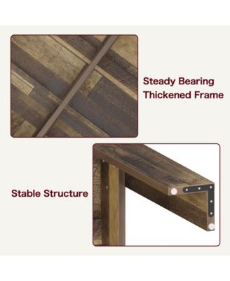 63" Dining Table for 4-6, Farmhouse Wood Kitchen Table with 4 Strong Legs, Large Thick Tabletop