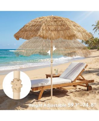  Tiki Umbrella, Outdoor Hawaiian Style Patio Umbrella with Carry Bag