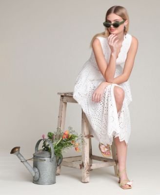 Women's V-Neck Sleeveless Midi Dress