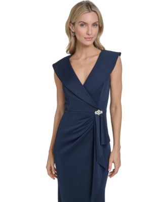 Women's Sleeveless V-Neck Midi Dress