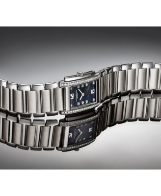 Serafine 4089.4 Women s Rectangular Quartz Watch, Mother-of-Pearl Dial & Swarovski Crystal Bezel