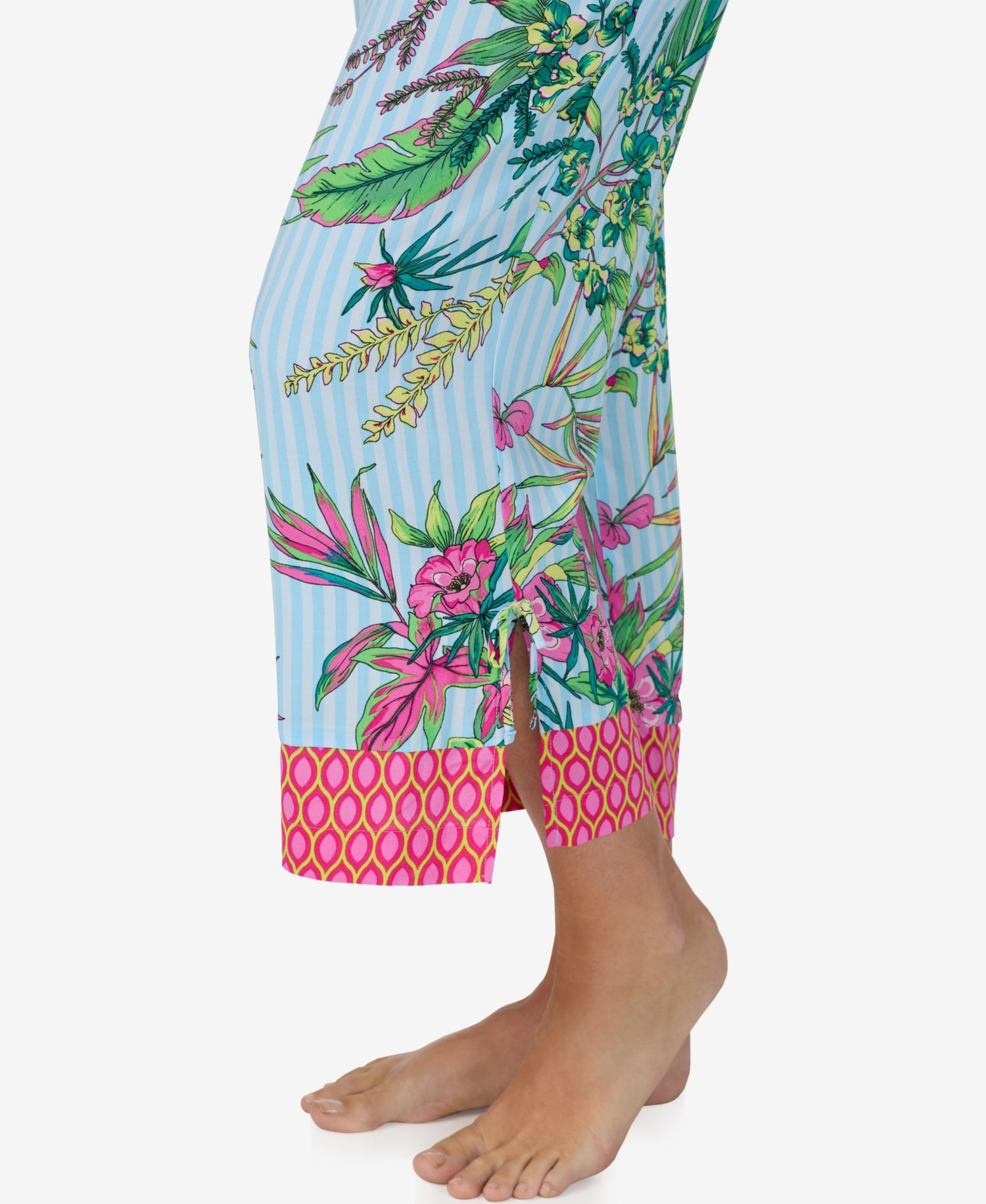 Women's Sleeveless Cami Top and Crop Pant, 2-Piece Pajama Set
