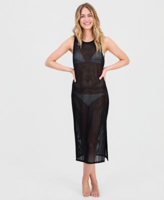 Women's Crochet Scoop Neck Swim Cover Up Dress