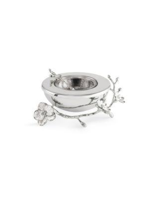 Orchid Caviar Dish and Spoon, 2 Piece Set