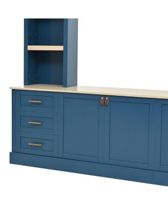 Farmhouse 4-Piece Entertainment Center Wall Unit