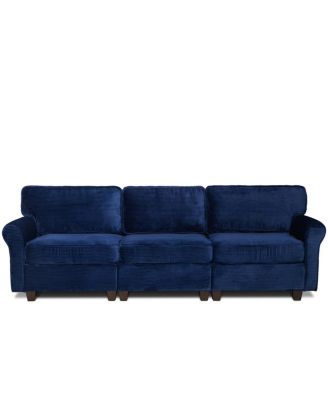 Streamdale 3-Seater Corduroy Sofa Couch with Deep Seats & Armrests