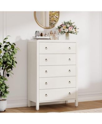 Modern 5 Drawer Tall Dresser for Bedroom, Large Clothes Storage Cabinet