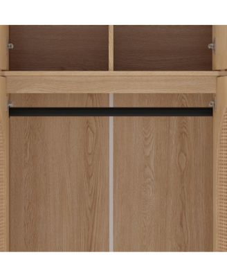  8-Door Rattan Wardrobe with Flexible Storage