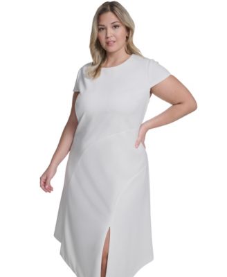 Plus Size Seamed Midi Dress