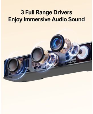 7.1ch Virtual Surround Sound Bar, Soundbar for Smart TV with Subwoofer, OPT/AUX/BT, Aura A40