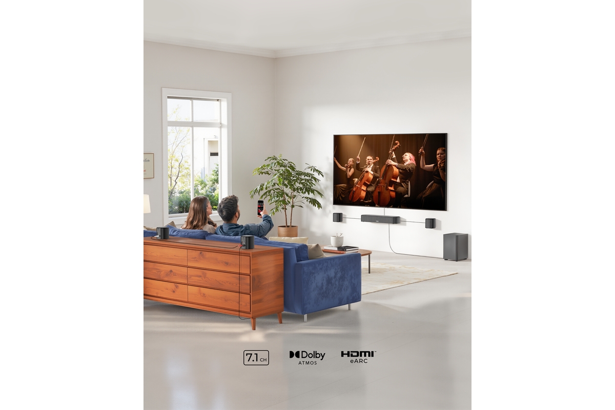 Ultimea 7.1ch Sound Bar with Dolby Atmos, Surround Sound System for Tv with 4 Surround Speakers, Soundbar with Subwoofer for Home Theater, Aura A60