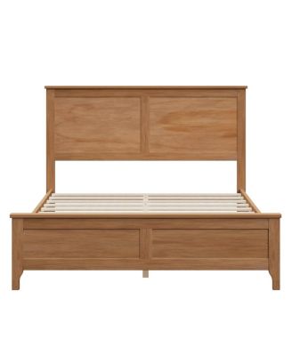 Streamdale Modern Solid Wood Full Size Platform Bed, No Box Spring Needed