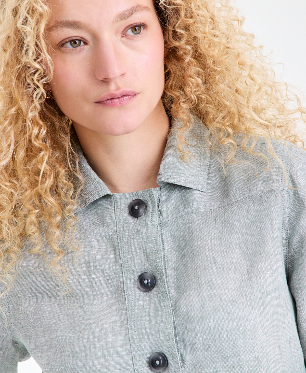 Charter Club Women's Linen-Blend Field Jacket, Created for Macy's