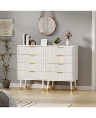 4 Drawer Dresser for Bedroom, Modern Closet Dressers Chest of Drawers, Storage Dresser Chest Cabinet Organizer Unit