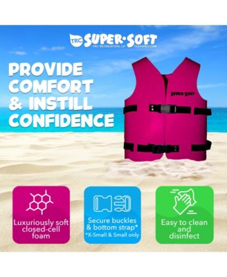 Super Soft Child Life Jacket Swim Vest, Medium, Flamingo