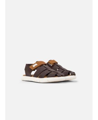 Boys Oruga Leather T-Strap Sandals