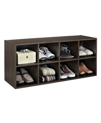 5081 8 Box Stylish Closet Shoe Organizing Storage Station, Espresso