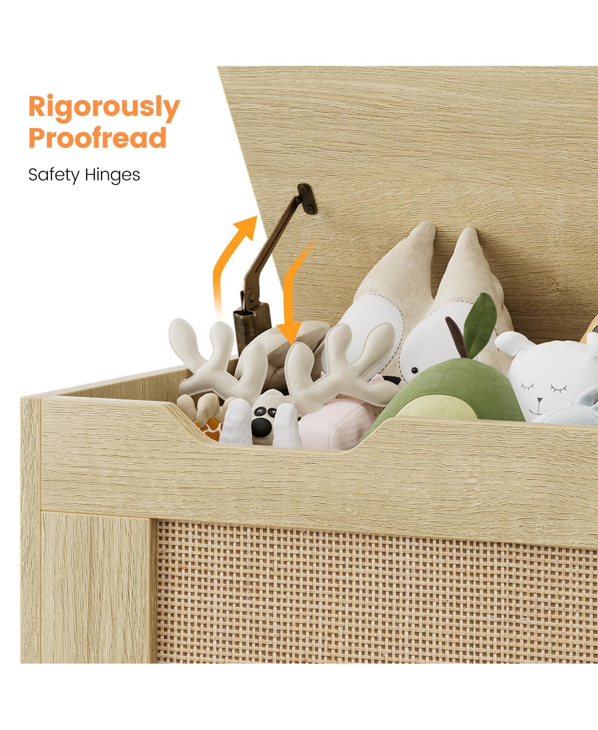 gaomon -Inch Wooden Toy Chest & Storage Bench