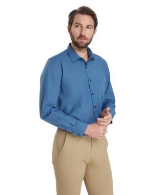 Men's Slim-Fit Solid Dress Shirt