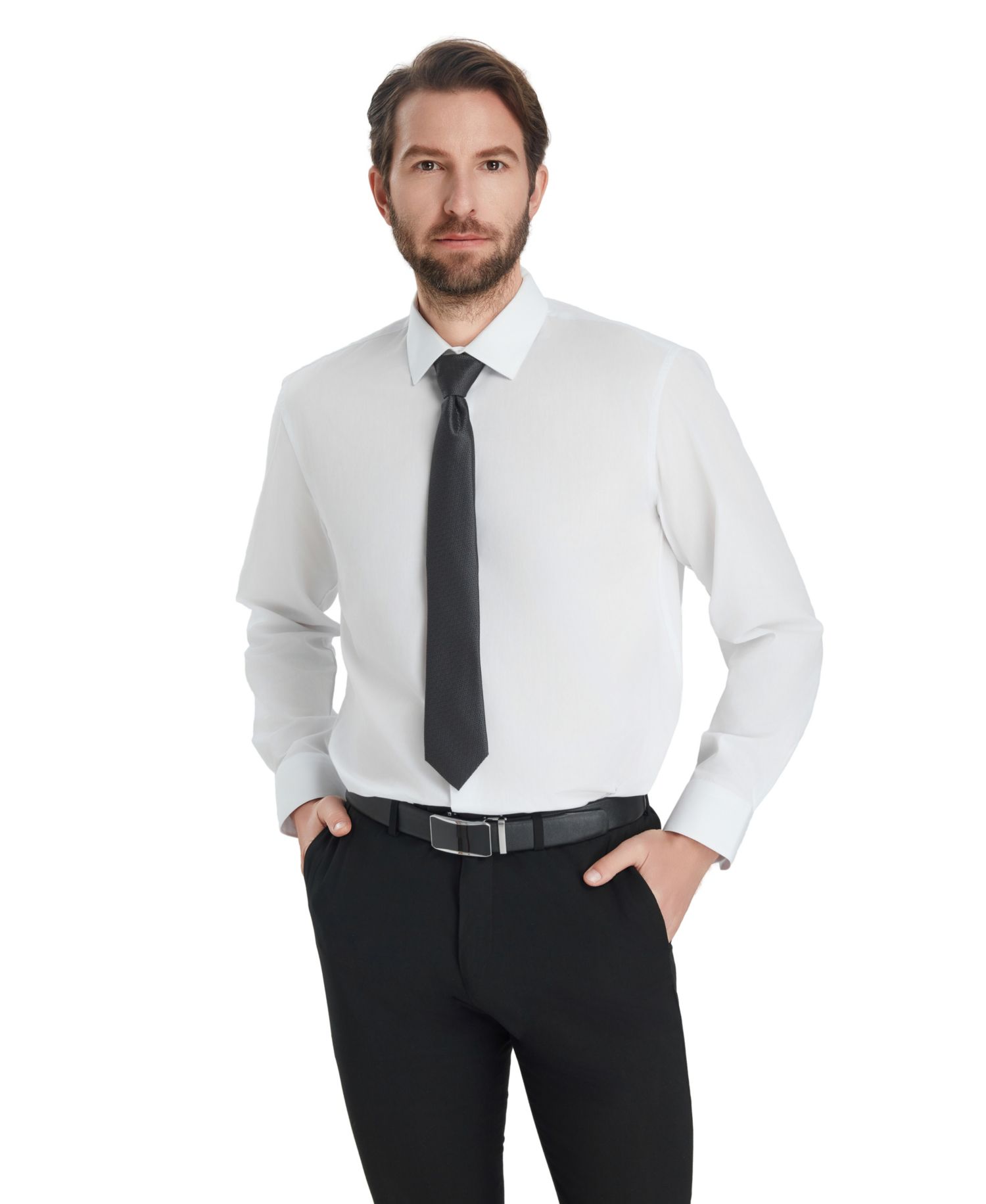 Men's Regular-Fit Solid Dress Shirt
