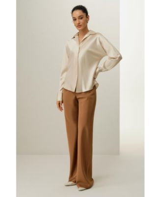 Women's Bias Cut Silk Shirt