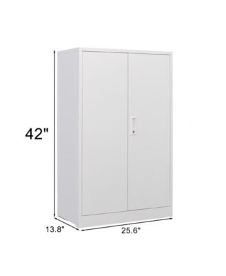 Metal Storage Cabinet, Folding Filing Storage Cabinet with Locking Doors and Adjustable Shelf for Home Office, School