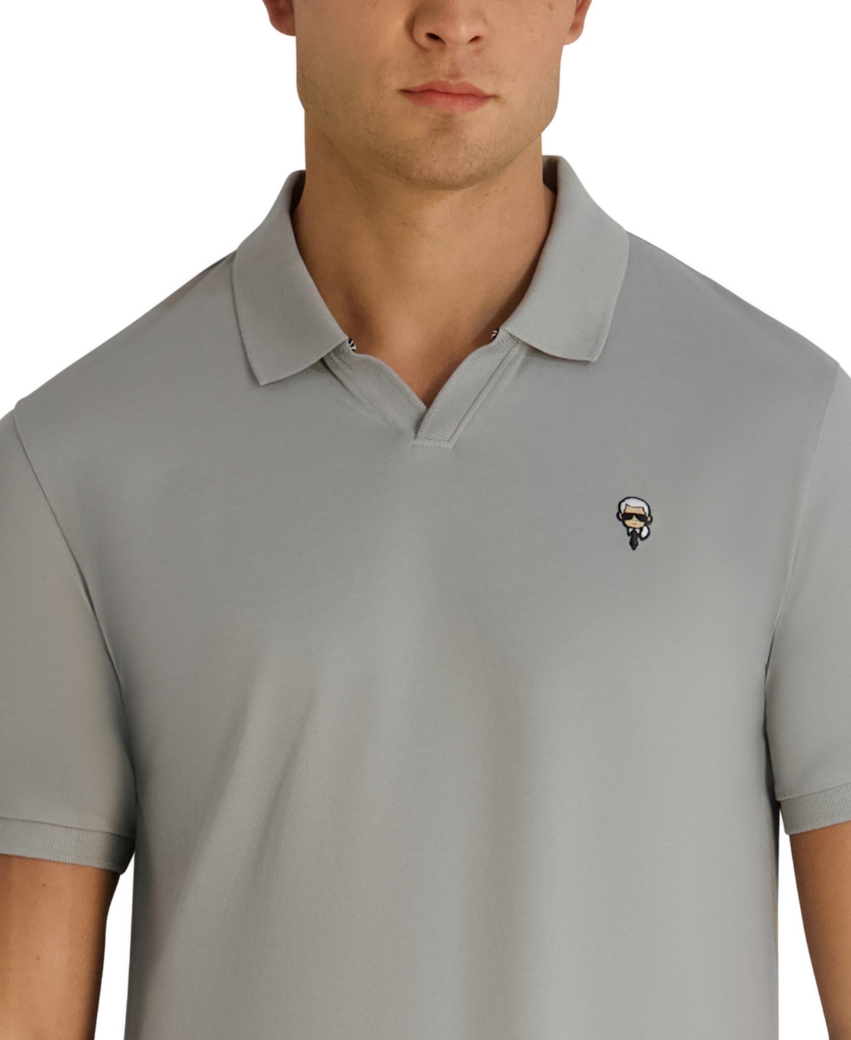 Karl Lagerfeld Paris Men's Regular-Fit Head Pique Polo Shirt