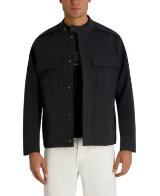 Men's Crinkle Cut Snap Button Jacket