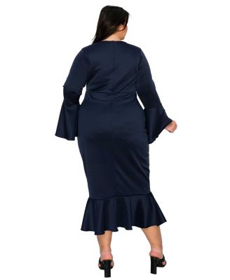 Plus Size Sabrina Mermaid Hem Dress