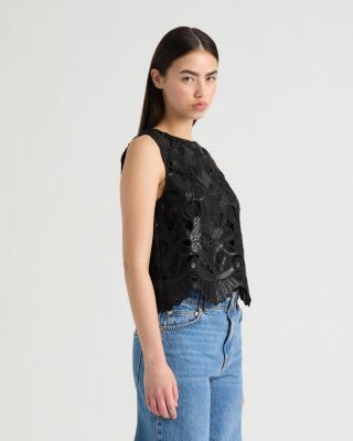 Women's Sleeveless Lace Top