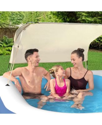H2OGO! 8 Foot 4 Inch by 70 Inch Summer Bliss Shaded Inflatable Family Pool