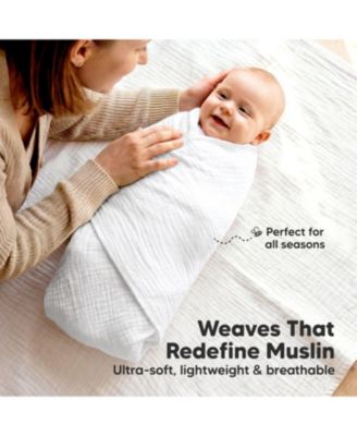 3-Pack Lyra Muslin Swaddle Blankets for Newborns, Large Cotton Nursery Baby Blankets, Soft & Breathable