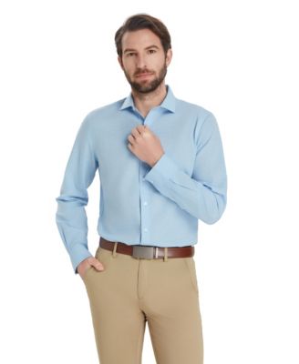 Men's Slim-Fit Linen Dress Shirt