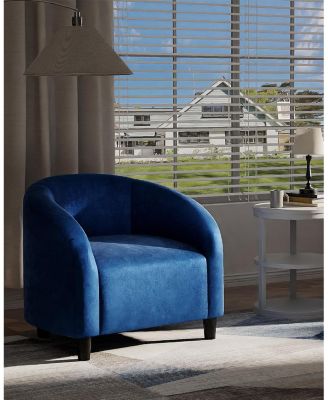 Accent Chair Armchair for Living Room Barrel Club Chair with Soft Padded Seat & Sturdy Legs for Bedroom Waiting Room Reception Chairs