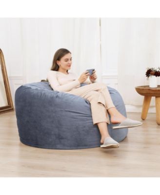 Bean Bag Chairs with Cover, 4FT Adult Bean Bag Sofa Giant Beanbag Chair with Filling
