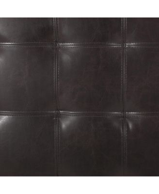 Upholstered Tufted PU Leather Storage Ottoman