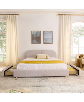 82 inches Queen Size Upholstered Bed Frame