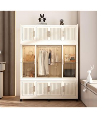 Portable Wardrobe Closet Organizer for Clothes,Clothes Dresser,Baby Wardrobe Storage Cabinet