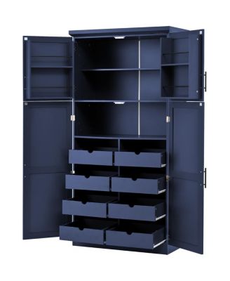  Premium Shaker-Style Pantry Cabinet with 8 Pull-Out Trays