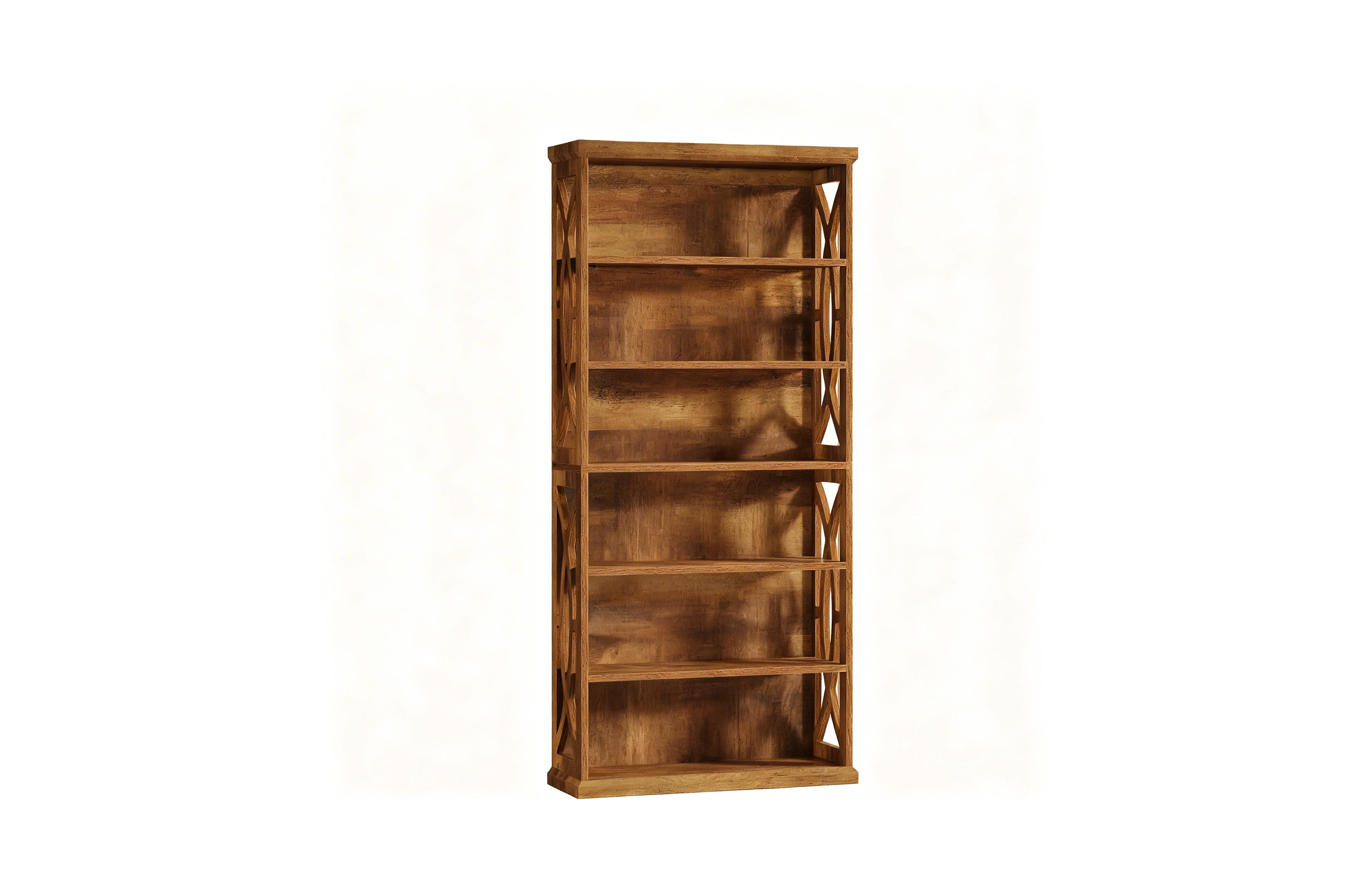 Yigii 6-Tier Rustic Bookshelf for Home Office