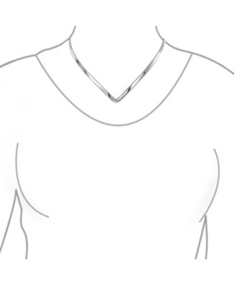 Modern V Shape Choker Collar Statement Necklace