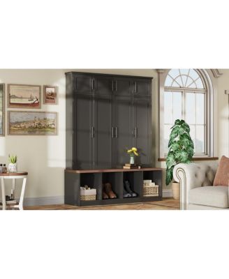 Versatile 4-in-1 Hall Tree with Storage Bench