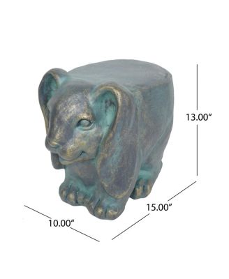 13" Rabbit Garden Stool, Lightweight Concrete,No Assembly