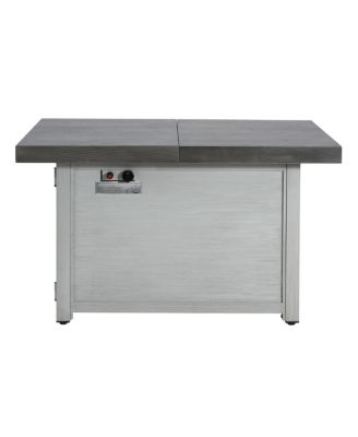 Extendable Rectangle Aluminum Alloy Fire Pit Table, 50,000BTU